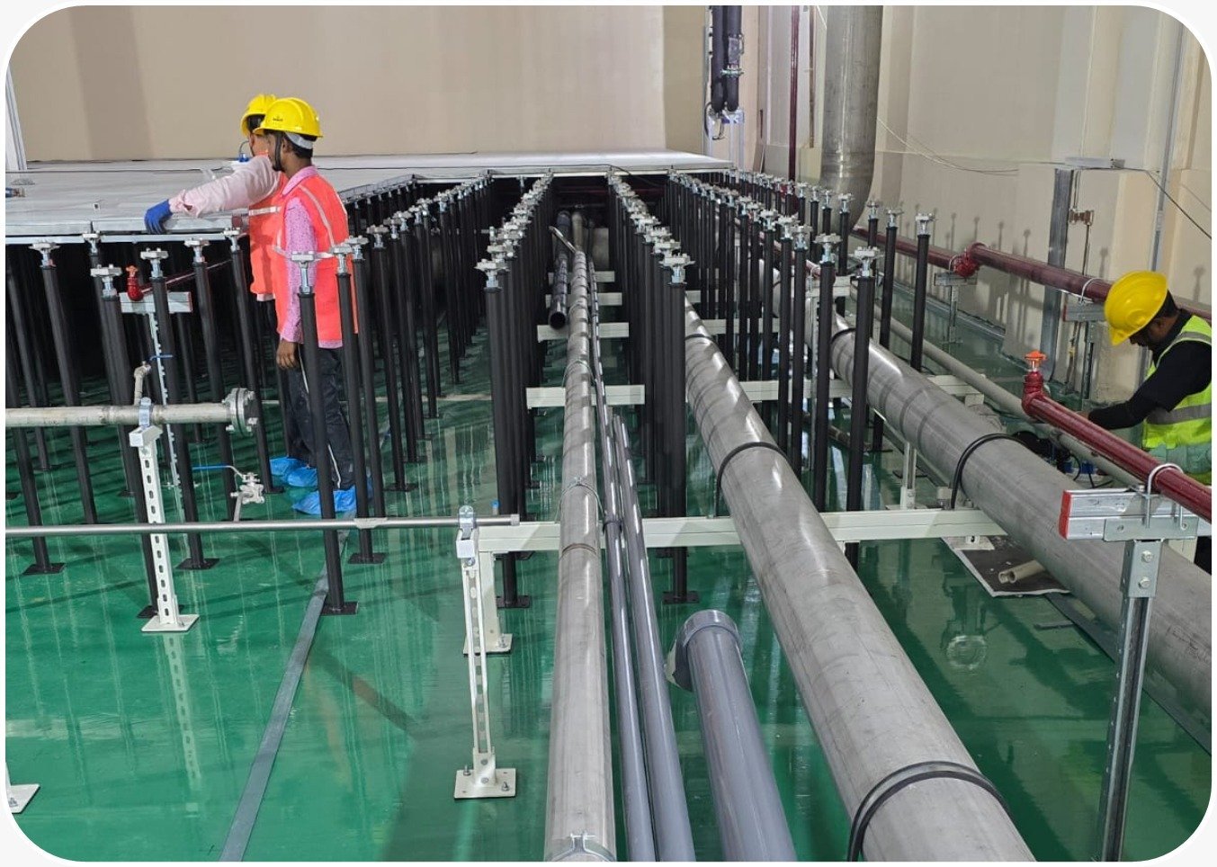 Pipeskool team executing industrial process piping at Micron Semiconductor, Sanand GIDC