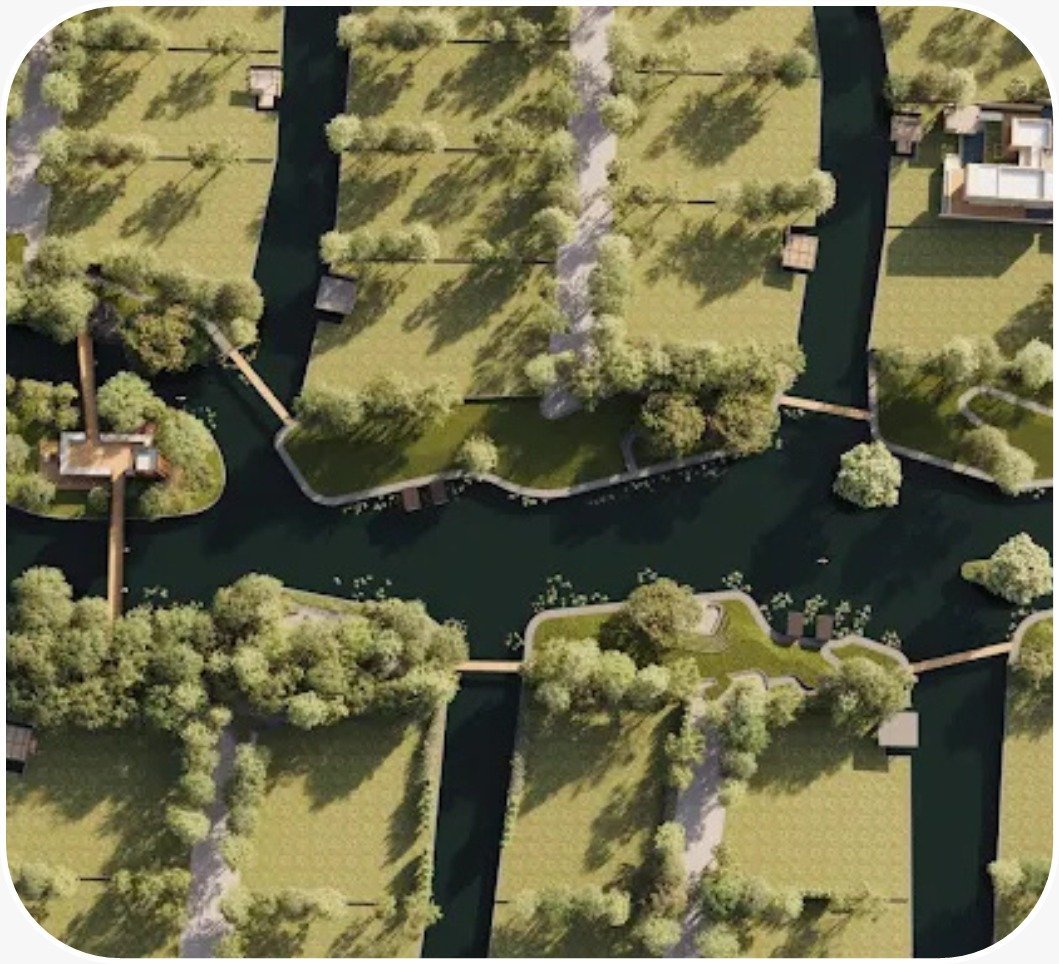 Suryam — By The Water aerial view of farmhouse scheme, Govindpura